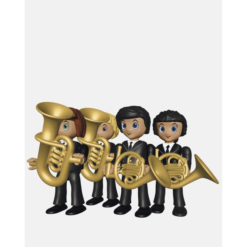 Juguetes Semana Santa Artabán: pack músico negro con tuba y trompa