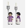 Juguetes Semana Santa Artabán: acólitos morados con pértiga y ciriales