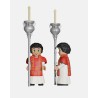 Juguetes Semana Santa Artabán: acólitos rojos con pértiga y ciriales