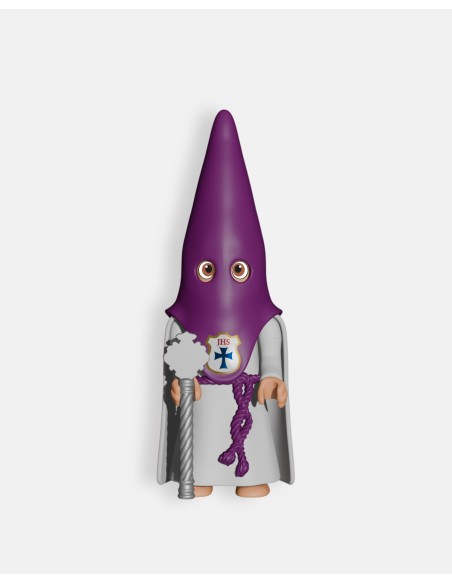 Juguetes Semana Santa Artabán: nazareno morado de capa con vara corta