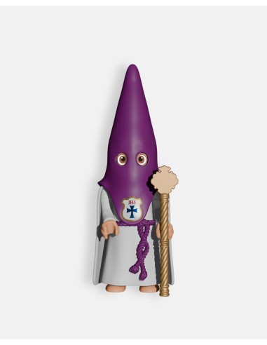 Nazareno morado + Vara Larga Dorada