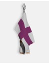 Juguetes Semana Santa Artabán: nazareno morado de cola con bandera de hermandad