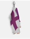 Juguetes Semana Santa Artabán: nazareno morado de cola con bandera de hermandad