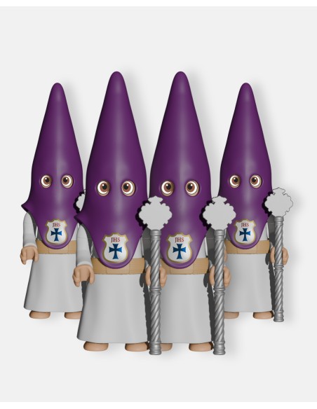 Nazareno Cola Morado Vara Plateada Larga P5003 · Semana Santa · Artabán Juguetes