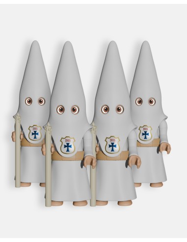 Pack 4 Nazarenos Cola Blanco Cirio P6002 · Semana Santa · Artabán Juguetes