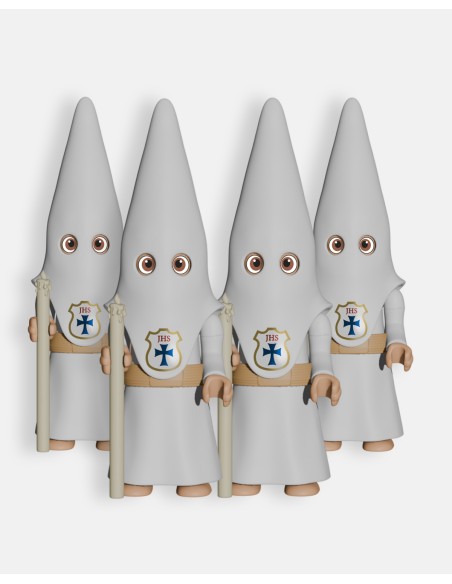 Pack 4 Nazarenos Cola Blanco Cirio P6002 · Semana Santa · Artabán Juguetes
