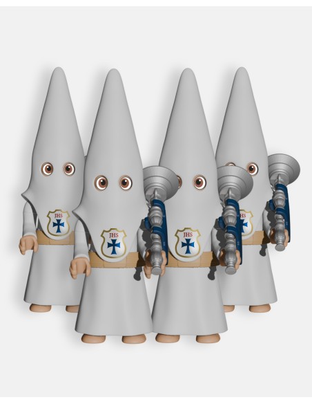 Pack 4 Nazarenos Cola Blanco Bocinas P6004 · Semana Santa · Artabán Juguetes