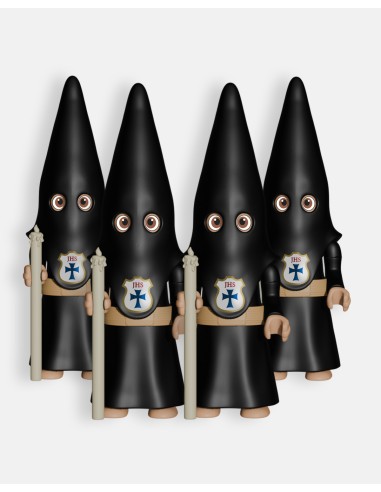 Pack 4 Nazarenos Cola Negro Cirio P4002 · Semana Santa · Artabán Juguetes
