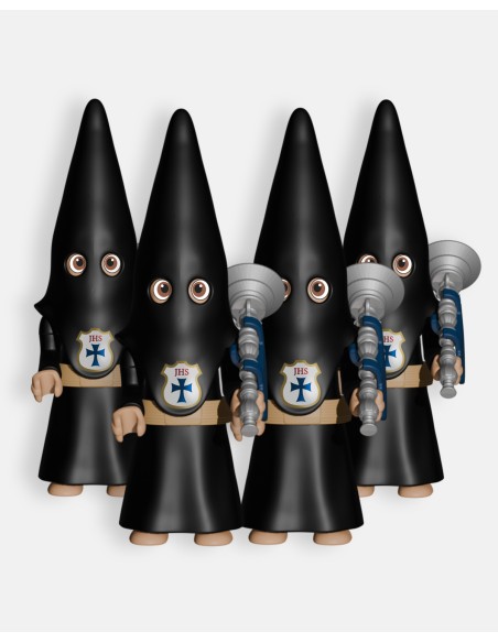 Pack 4 Nazarenos Cola Negro Bocinas P4004 · Semana Santa · Artabán Juguetes