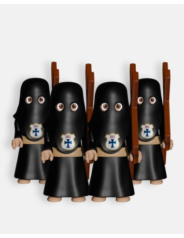 Pack 4 Penitentes Cola Negro Cruz de Penitencia P4005 · Semana Santa · Artabán Juguetes