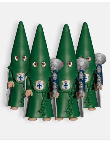 Pack 4 Nazarenos Verde Bocinas P0004 · Semana Santa · Artabán Juguetes