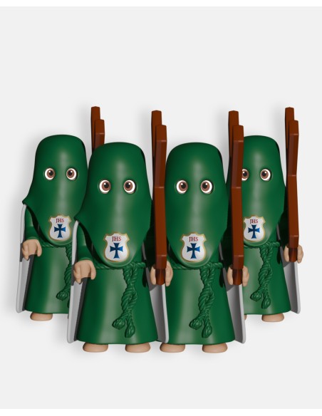 Pack 4 Penitentes Verde Cruz P0005 · Semana Santa · Artabán Juguetes