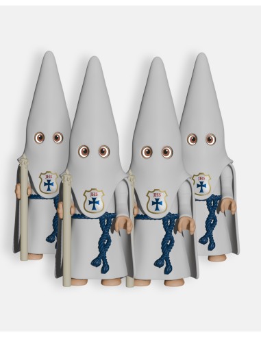 Pack 4 Nazarenos Blanco Cirio P1002 · Semana Santa · Artabán Juguetes