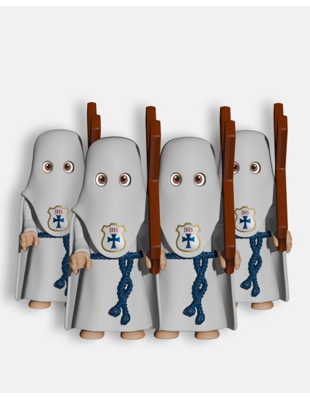 Pack 4 Penitentes Blanco Cruz P1005 · Semana Santa · Artabán Juguetes