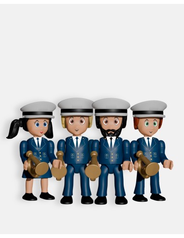 Pack 4 Músicos con Gorra y Tambores P9001 · Semana Santa · Artabán Juguetes