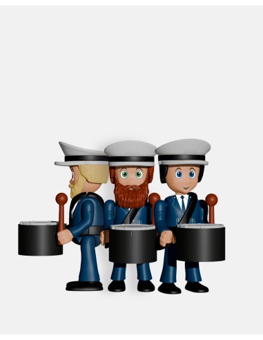 Pack 3 Músicos con Gorra y 3 Bombos P9003 · Semana Santa · Artabán Juguetes