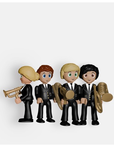 Pack 4 Músicos 2 Trompetas y 2 Trombones de Varas P9007 · Semana Santa · Artabán Juguetes