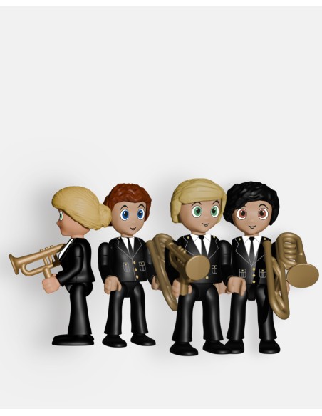 Pack 4 Músicos 2 Trompetas y 2 Trombones de Varas P9007 · Semana Santa · Artabán Juguetes