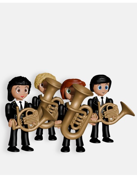 Pack 4 Músicos Tuba y Trompa P9008 · Semana Santa · Artabán Juguetes