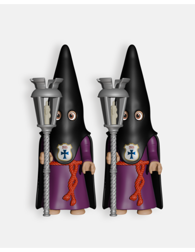 Pack 2 Nazarenos Negro con Farol P3001 · Semana Santa · Artabán Juguetes