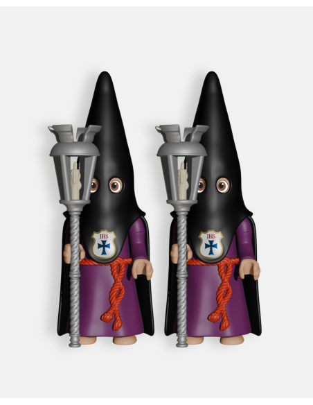 Pack 2 Nazarenos Negro con Farol P3001 · Semana Santa · Artabán Juguetes