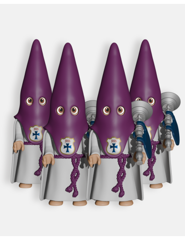 Pack 4 Nazarenos Morado con Bocinas P2004 · Semana Santa · Artabán Juguetes