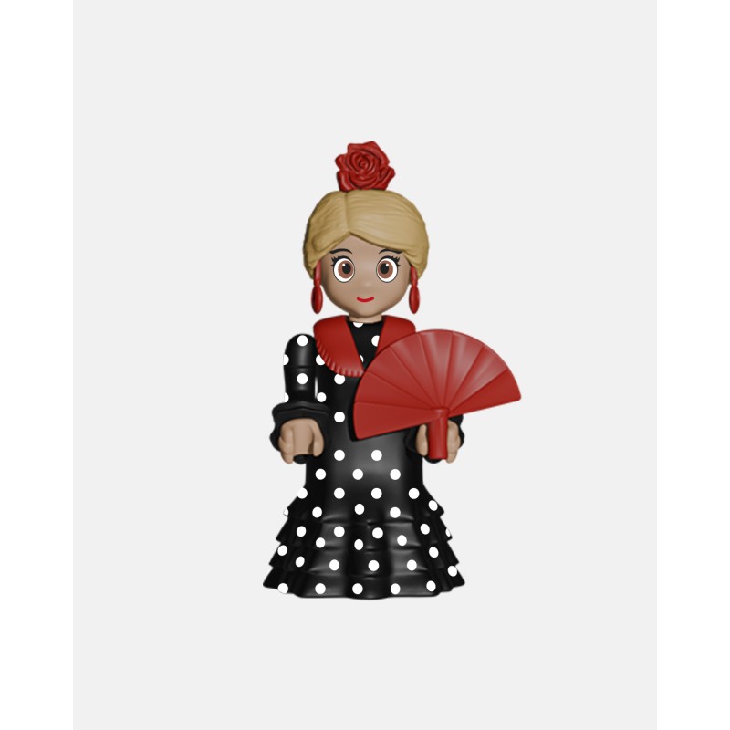 FLAMENCA Negra + Lunares Blancos