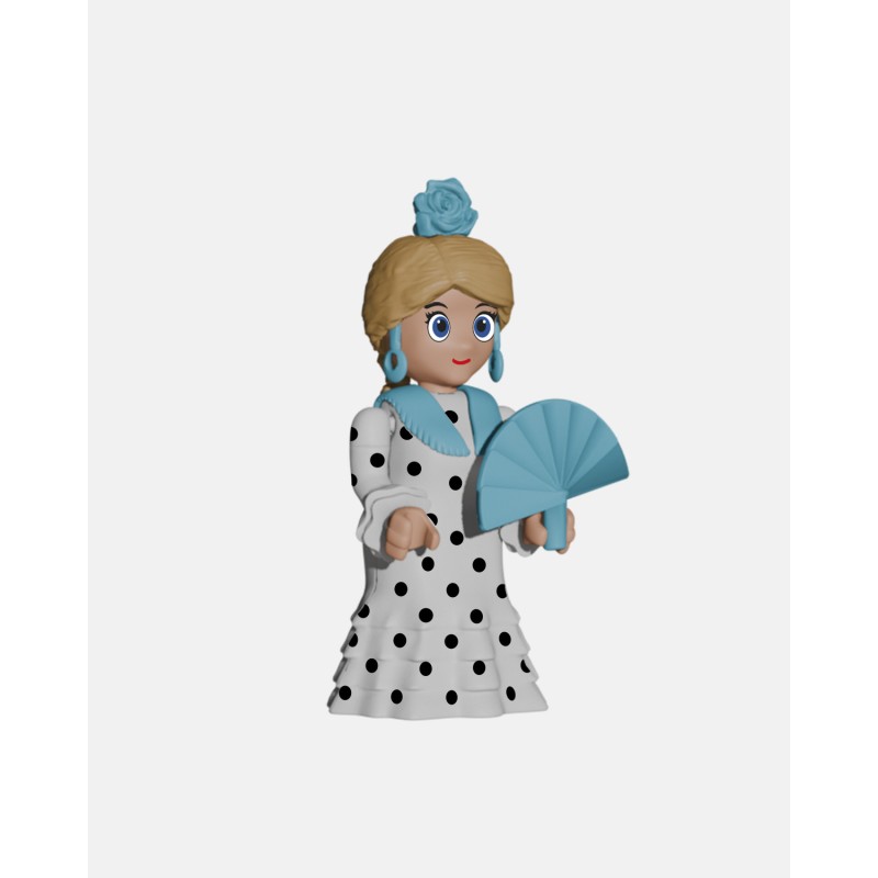 FLAMENCA Blanca + Lunares Negros