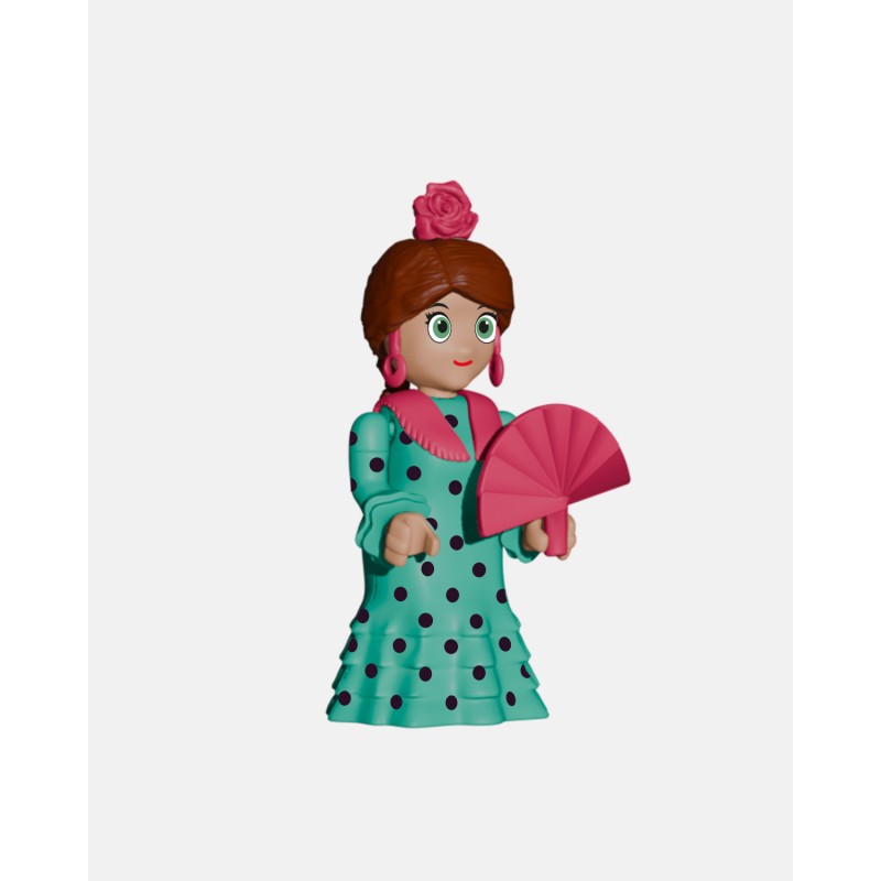 FLAMENCA Aqua + Lunares Morados