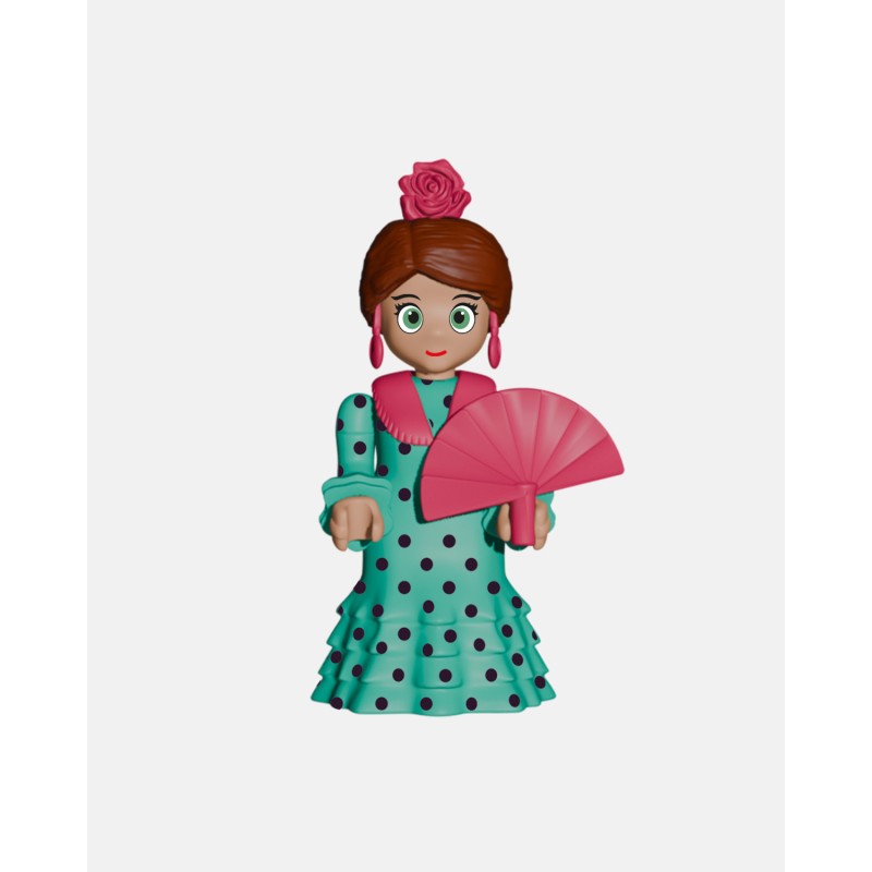 FLAMENCA Aqua + Lunares Morados