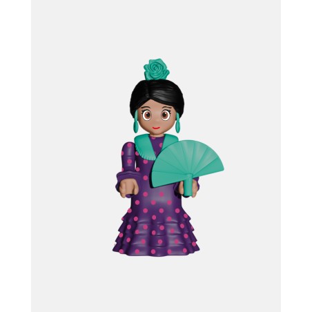 FLAMENCA Morada + Lunares Rosa Fucsia