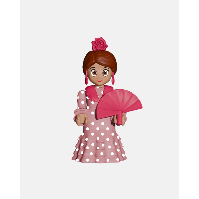 FLAMENCA Rosa Claro + Lunares Blancos