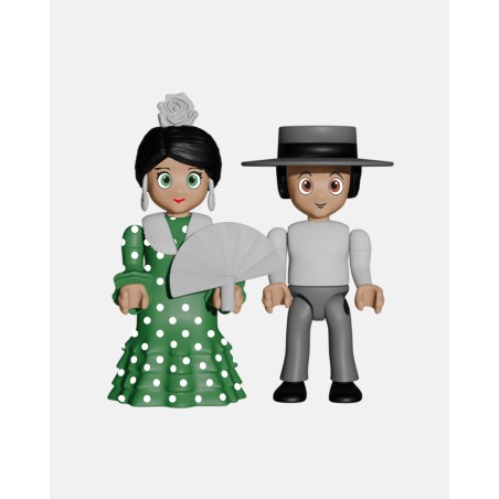 PACK FLAMENCA Verde + HOMBRE de Corto Blanco