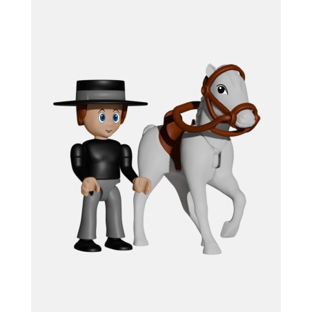 PACK HOMBRE de Corto Negro + CABALLO Blanco