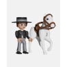 Juguetes de Feria Artabán: hombre de corto negro con caballo blanco