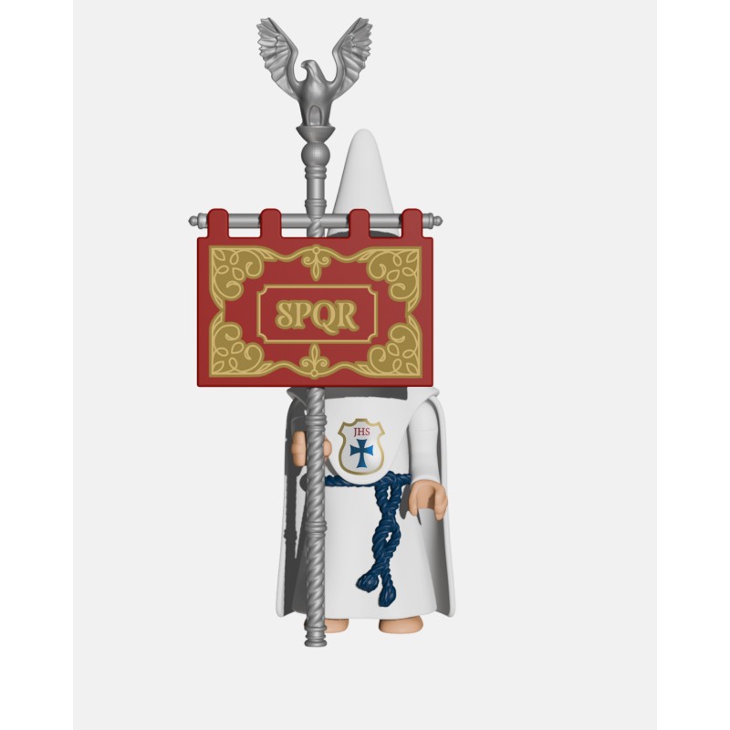 Juguetes Semana Santa Artabán: nazareno blanco de capa con senatus