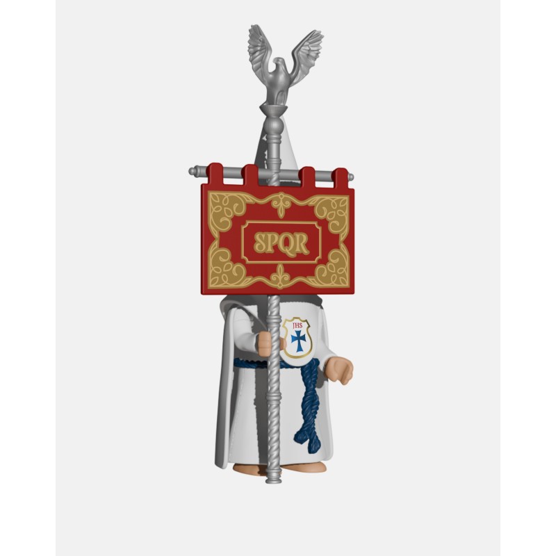 Juguetes Semana Santa Artabán: nazareno blanco de capa con senatus