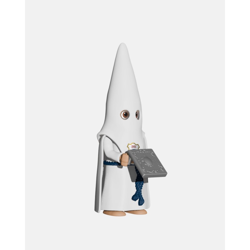 Juguetes Semana Santa Artabán: nazareno blanco de capa con libro de reglas