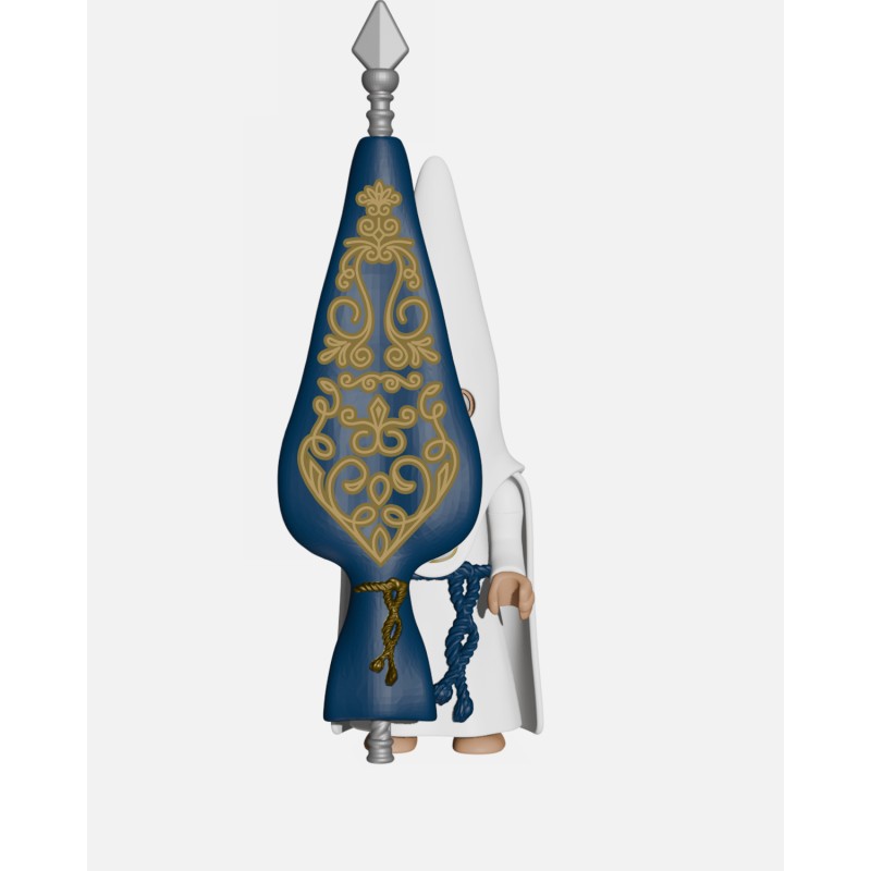 Juguetes Semana Santa Artabán: nazareno blanco de capa con bacalao