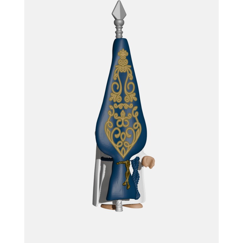 Juguetes Semana Santa Artabán: nazareno blanco de capa con bacalao