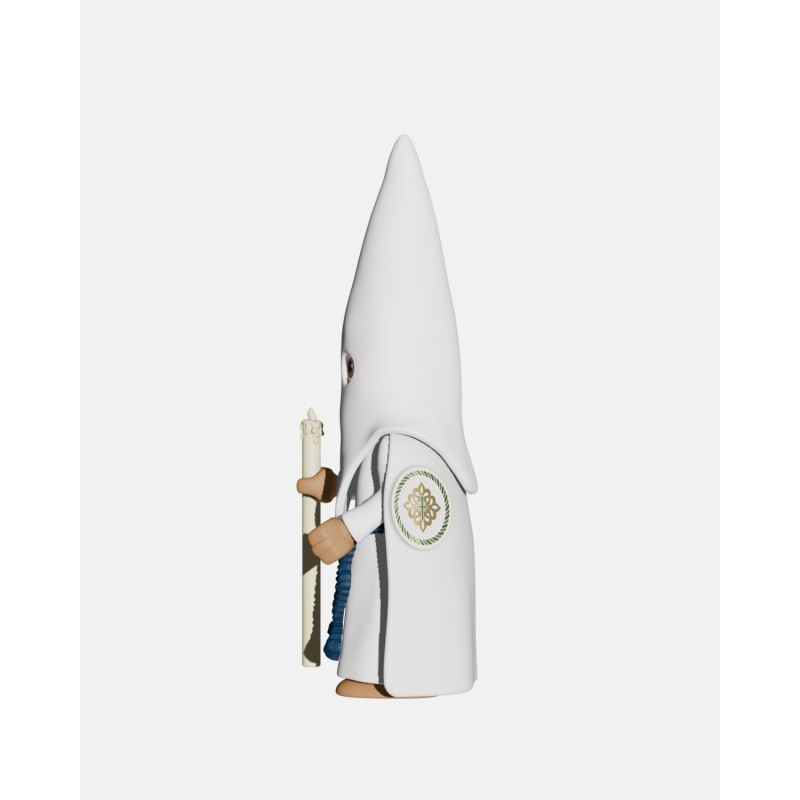 Juguetes Semana Santa Artabán: pack nazareno blanco de capa con cirio