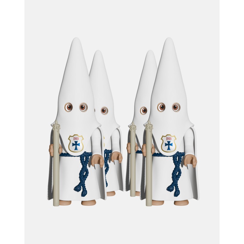 Juguetes Semana Santa Artabán: pack nazareno blanco de capa con cirio