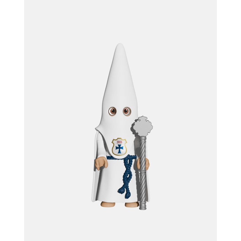 Juguetes Semana Santa Artabán: nazareno blanco de capa con vara larga