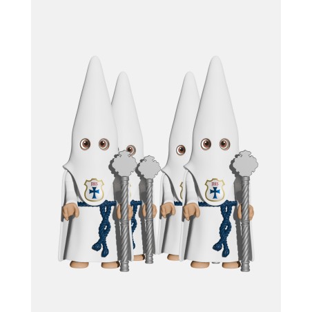 Juguetes Semana Santa Artabán: nazareno blanco de capa con vara larga