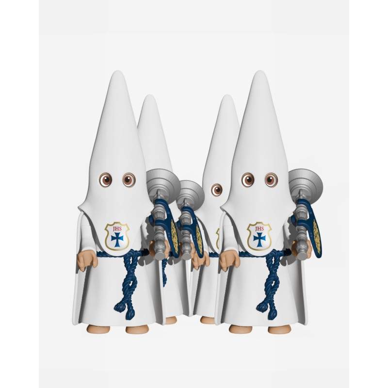 Juguetes Semana Santa Artabán: pack nazareno blanco de capa con bocina