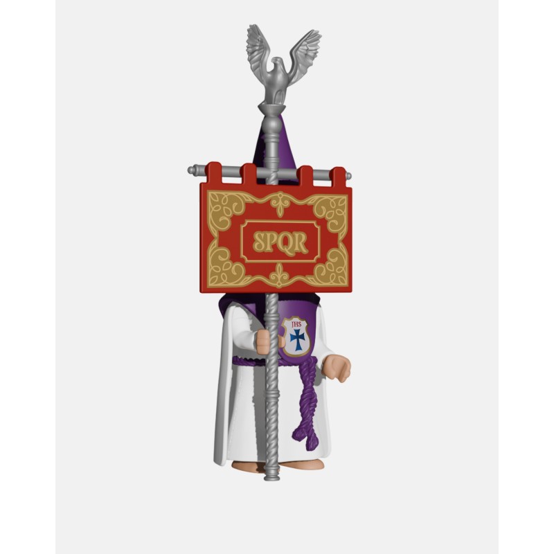 Juguetes Semana Santa Artabán: nazareno Morado de capa con senatus