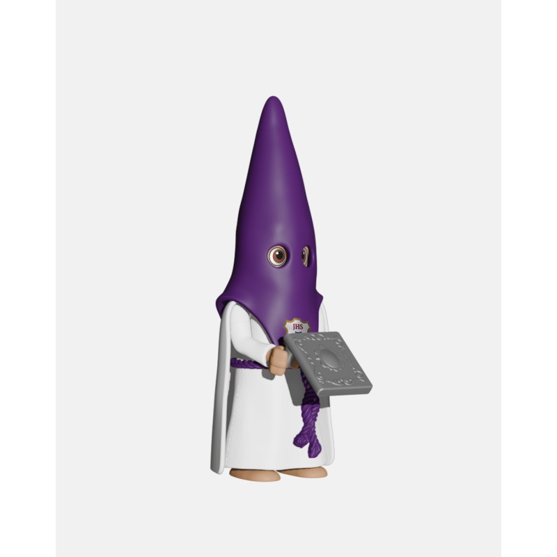 Juguetes Semana Santa Artabán: nazareno morado de capa con libro de reglas