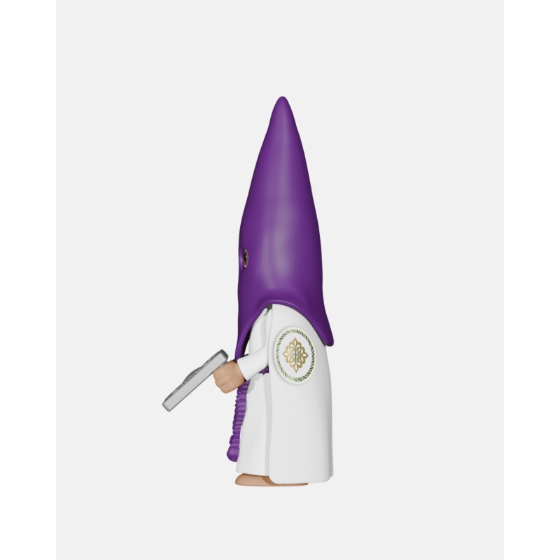 Juguetes Semana Santa Artabán: nazareno morado de capa con libro de reglas