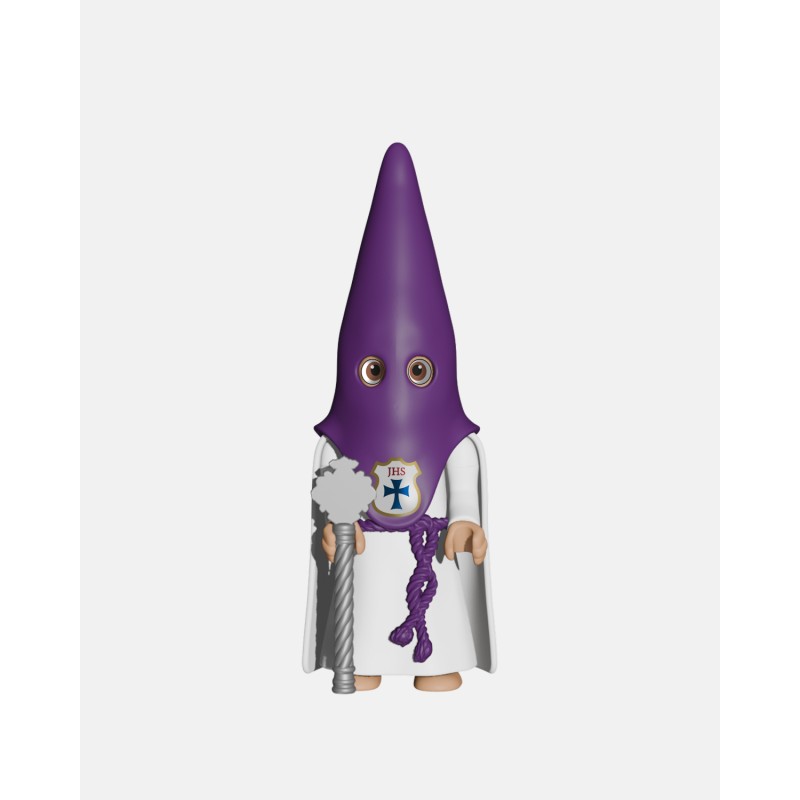 Juguetes Semana Santa Artabán: nazareno morado de capa con vara corta