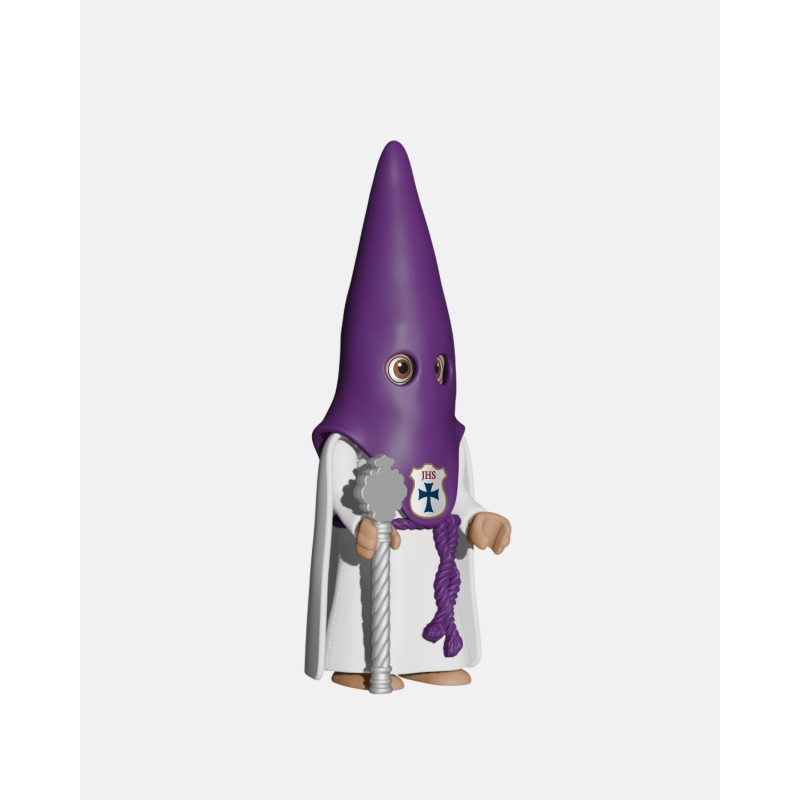 Juguetes Semana Santa Artabán: nazareno morado de capa con vara corta